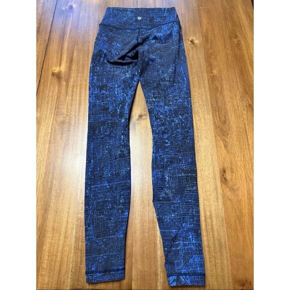 Lululemon Wunder Under Hi Rise Tight Womens 2 City Lights Multi Black Blue Yoga - Picture 4 of 6
